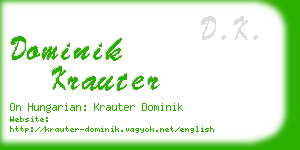 dominik krauter business card